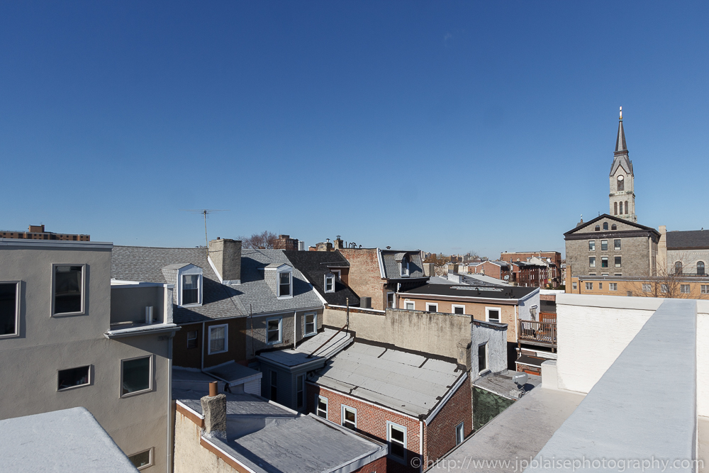 Interior photographer work: roofdeck and view from house