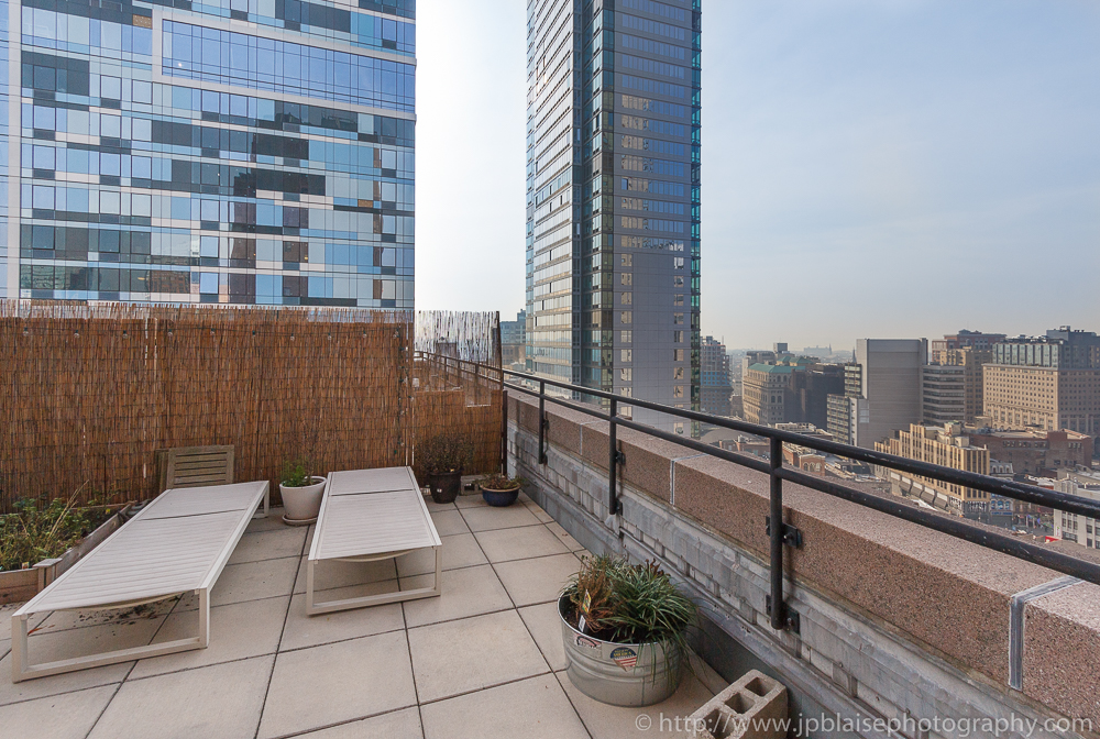 Terrace of downtown brooklyn apartment with beautiful views