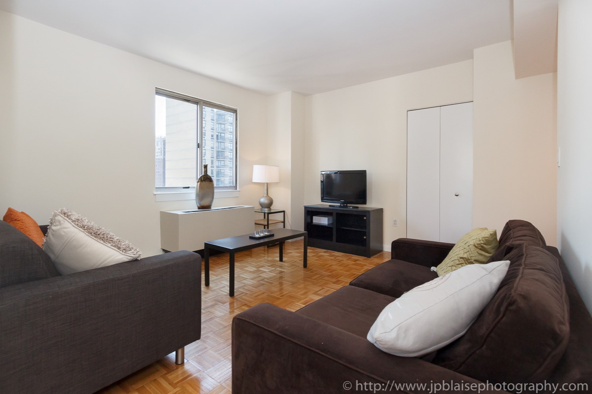NYC apartment photographer two bedroom midtown living room ny