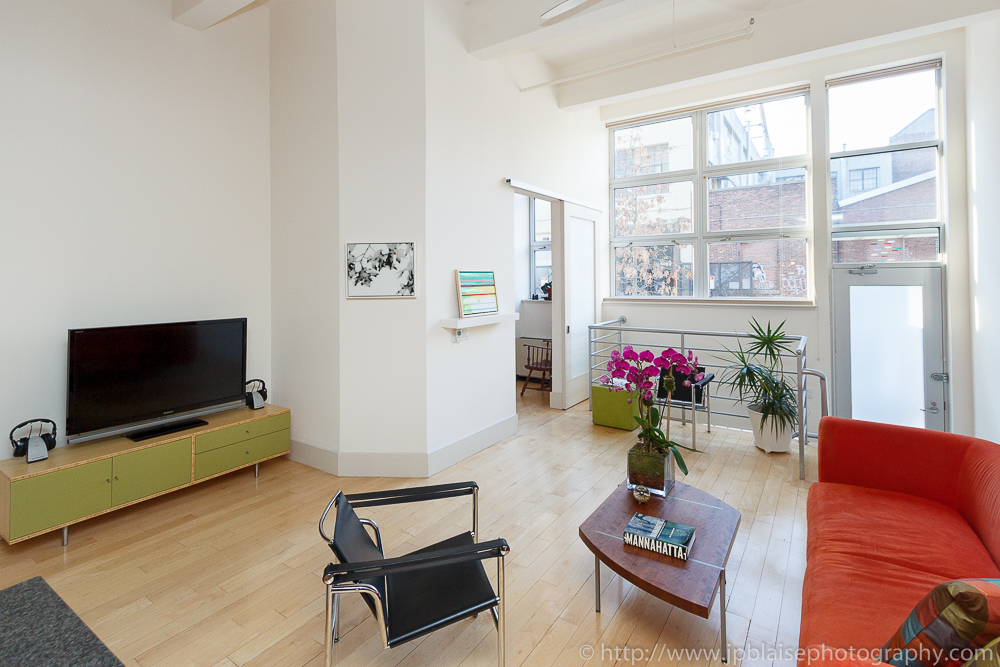  New York apartment photographer picture of living room of a Loft in Brooklyn 