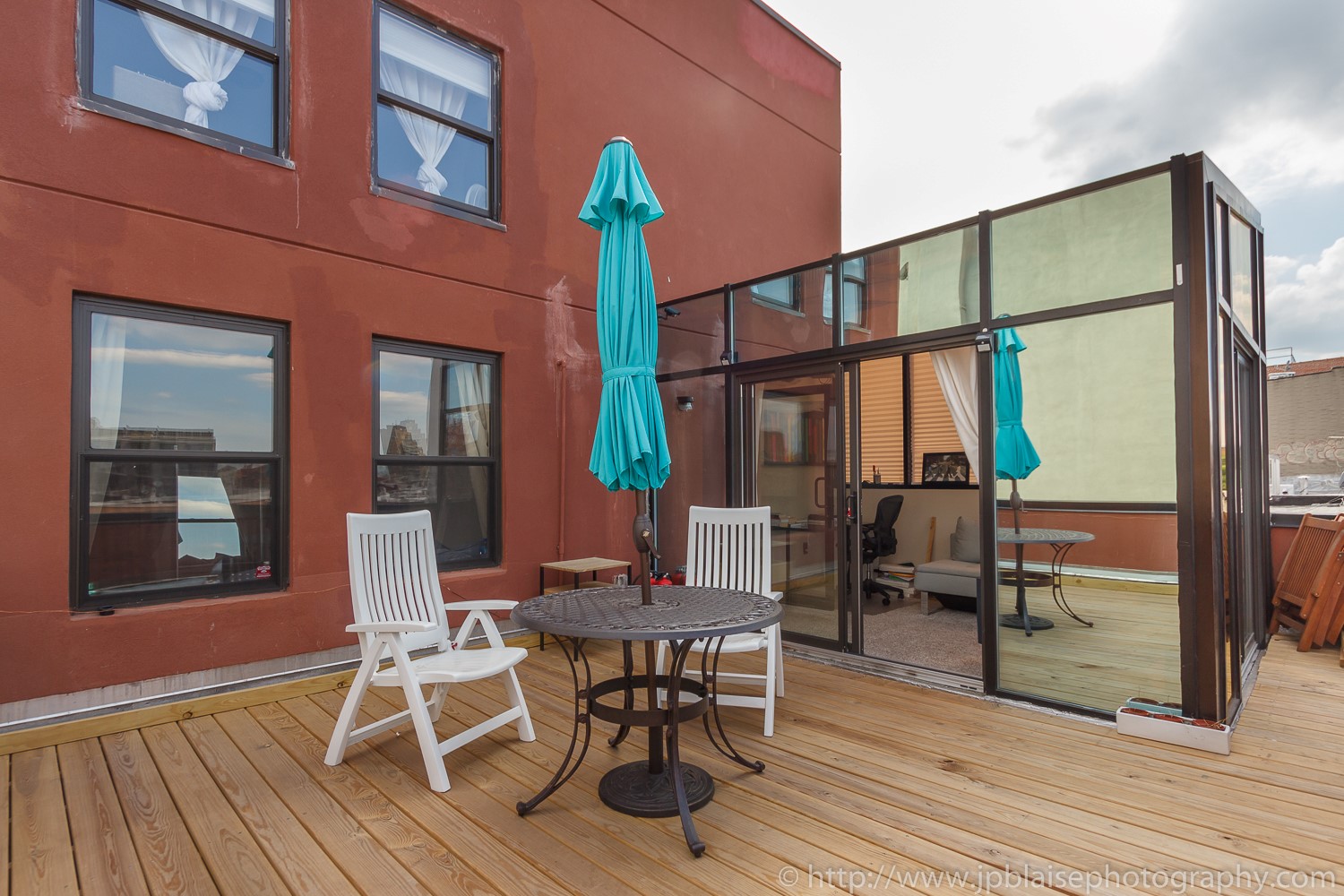 Real Estate photography Terrace one bedroom apartment in Williamsburg Brooklyn New York