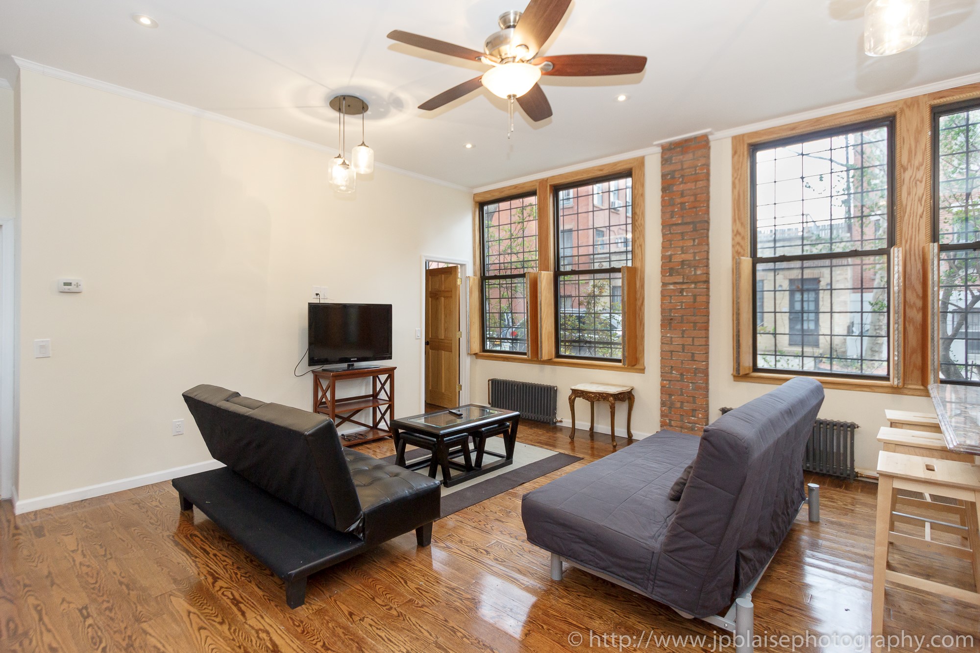Real estate photographer work two bedroom in boerum hill brooklyn picture of living room