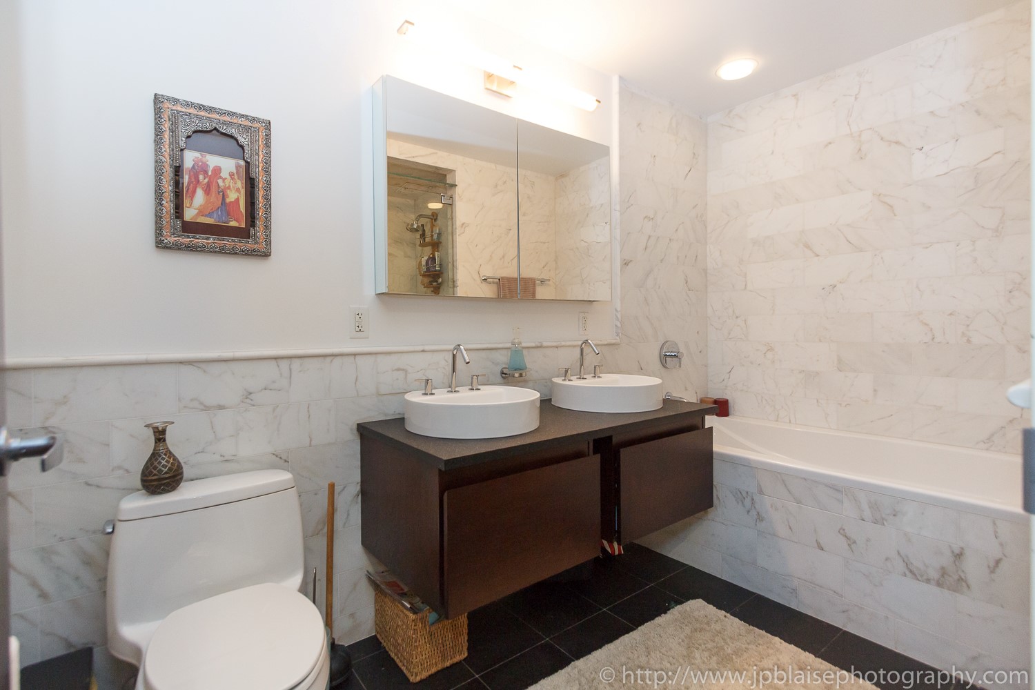 Recently renovated bathroom midtown west apartment photography new york